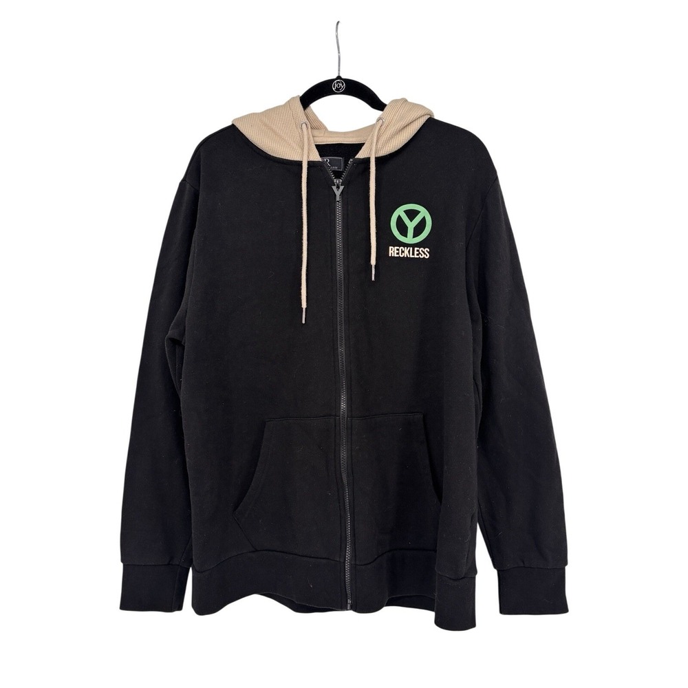 Young &‎ Reckless Y&R Men's Full Zip Sweatshirt XL "Say Less Do More" Streetwear
